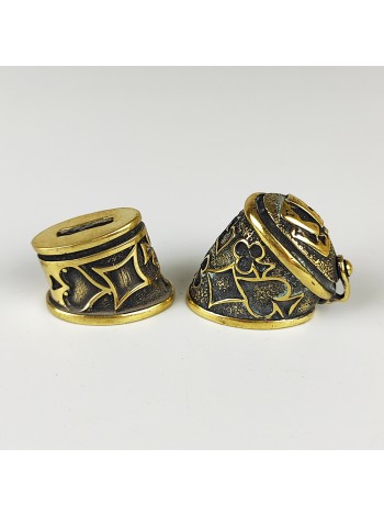 "Карты" вид 1, шампурная пара, латунь