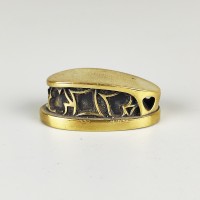 "Карты" вид 2, шампурный тыльник, латунь