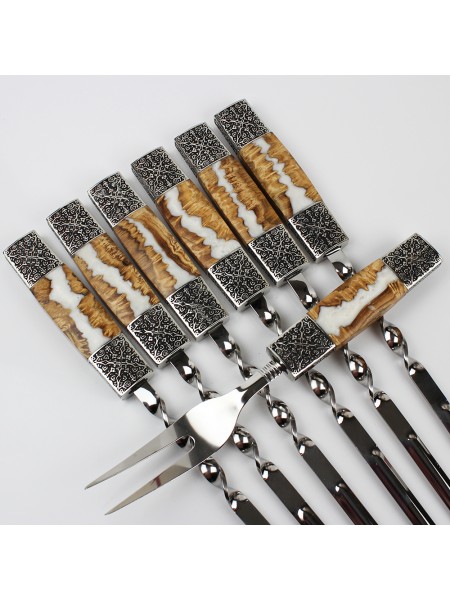 "Бергамо" №2, шампури з виделкою ручної роботи в сагайдаку 
