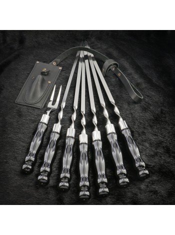 "Класичні" чорні, шампури з виделкою в сагайдаку