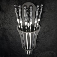 "Класичні" чорні, шампури з виделкою в підвісі