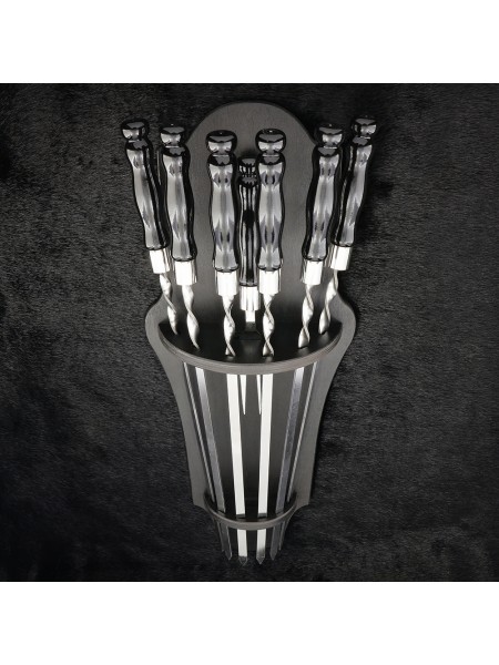 "Класичні" чорні, шампури з виделкою в підвісі