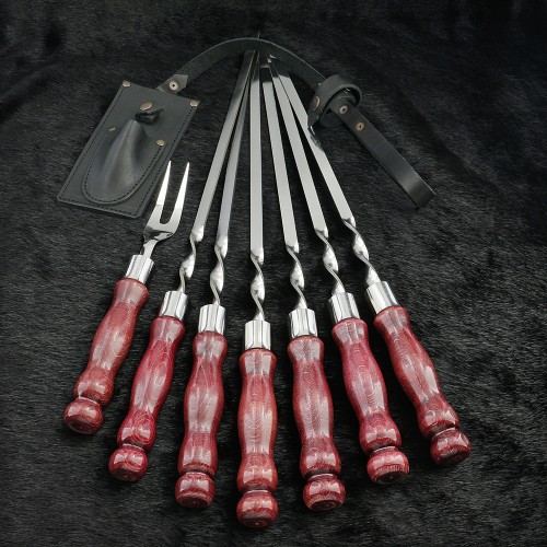 "Класичні" бордо, шампури з виделкою в підвісі