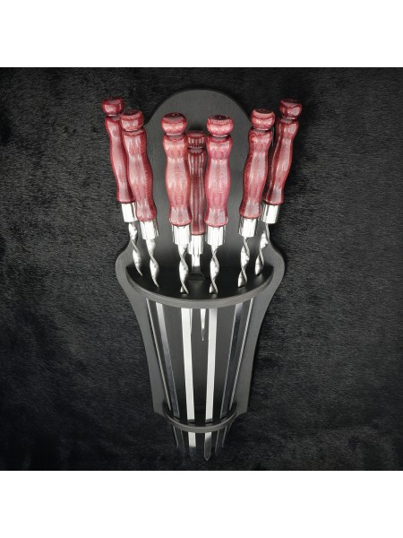 "Класичні" бордо, шампури з виделкою в підвісі