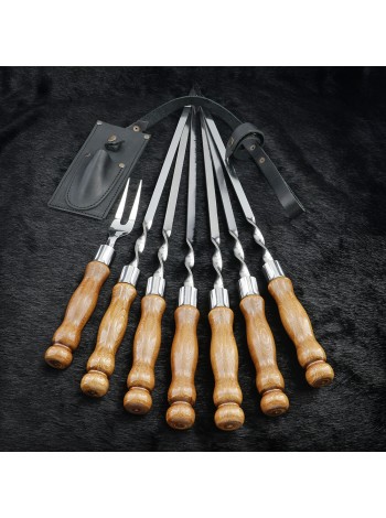 "Класичні" дерево, шампури з виделкою в сагайдаку