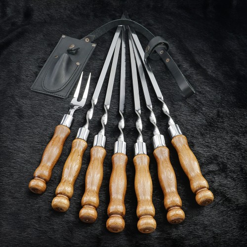 "Класичні" дерево, шампури з виделкою в підвісі