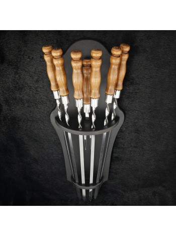 "Класичні" дерево, шампури з виделкою в підвісі