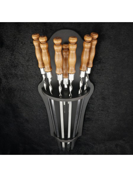 "Класичні" дерево, шампури з виделкою в підвісі