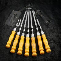 "Класичні" жовті, шампури з виделкою в сагайдаку