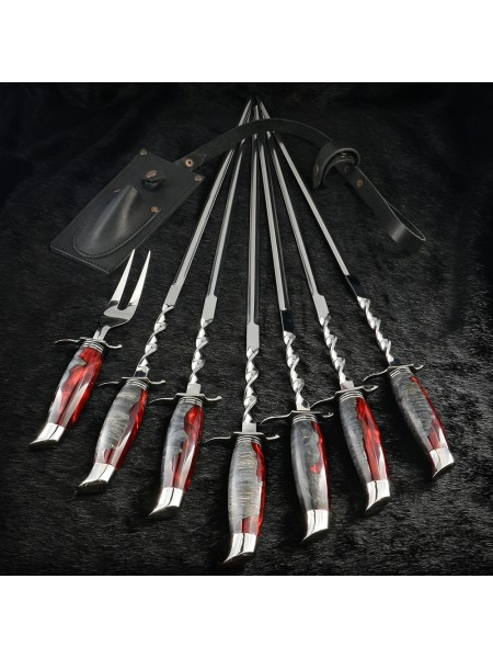 "Фінка" вик. №1, гібрид, шампури з виделкою в чохлі 