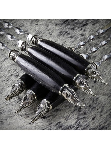 "Щуки" шампури 6 шт., граб, біле