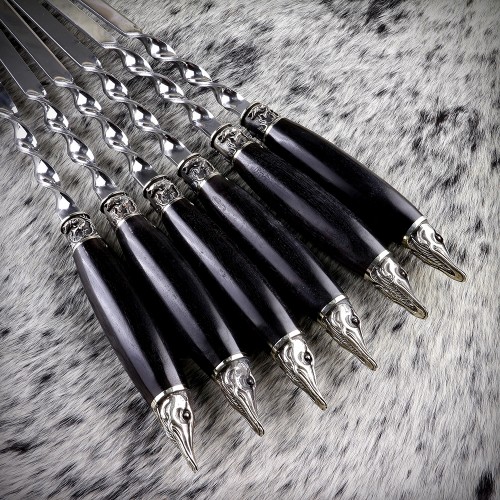 "Щуки" шампури 6 шт., граб, біле