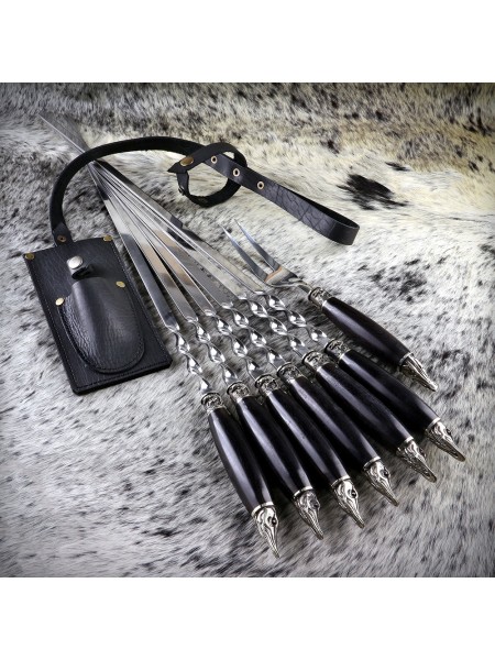 "Щуки" шампури з виделкою., граб, біле