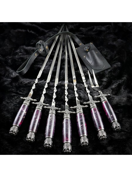 Шампури "Монарх" №3, з виделкою, приклад виконання