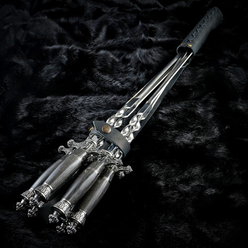 "Патріот" кинжальні, шампури в чохлі (дуб, біле)