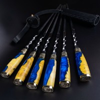 "Патріот" класичні, шампури в чохлі (жов./блак.)