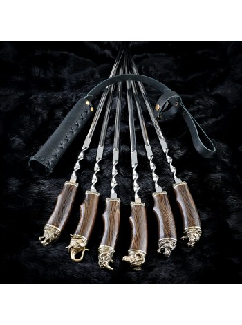 "Престиж" латунь, 6 шампурів в сагайдаку